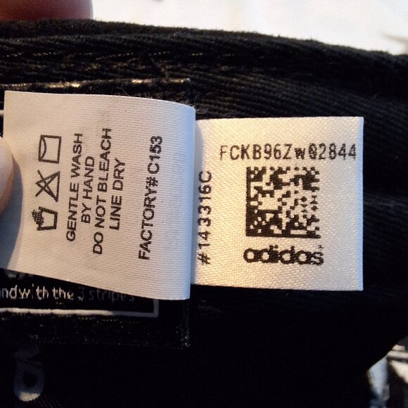 Adidas Micro Suede Mens Relaxed Strapback Black Cap White Trefoil Logo - Picture 6 of 8